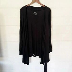 By Talia Tie Waist Soft Rayon Black Cardigan Size Large